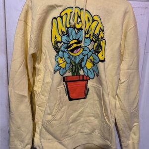Yellow Hoodie with Graphic Print